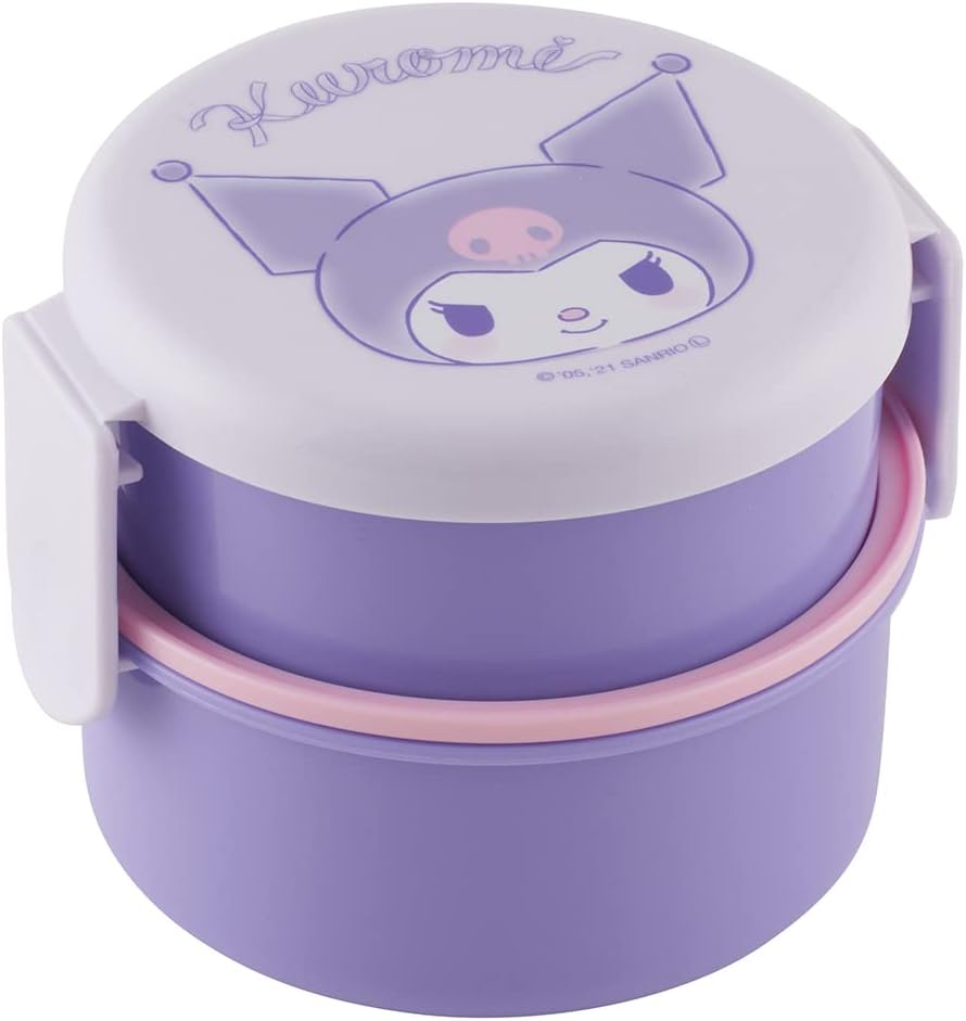 Kuromi 2 Tier Round Bento Lunch Box (17oz)