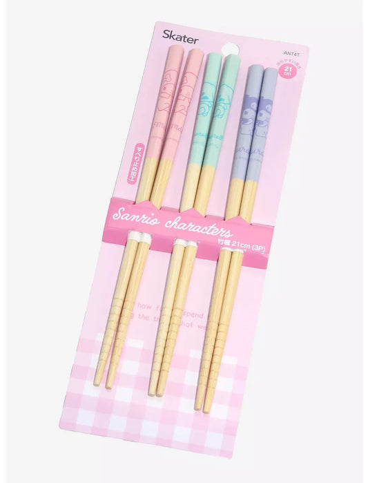 Sanrio 3 Pack Chopsticks